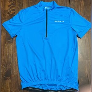 Spotti Short Sleeve Blue Cycling Jersey Shirt Men’s Size XL